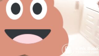 Shy Girl Poop On Toilet Lid