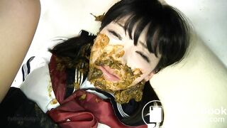 Japanese Student Girl Upside Down Scat