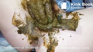 Shit filled pussy fisting