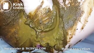 Shit filled pussy fisting