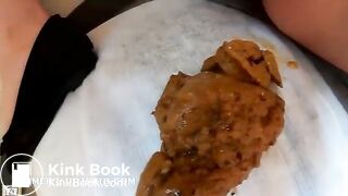 Hairy babe tried to hold it in