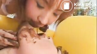 Asian women having scat fun.