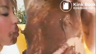 Asian women having scat fun.