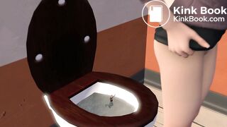 Toilet t0rture giantess