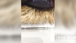 Loud poop on restaurant spycam