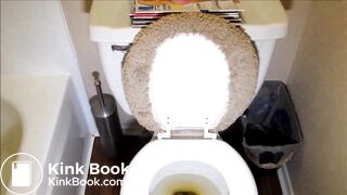 She almost clogged the toilet