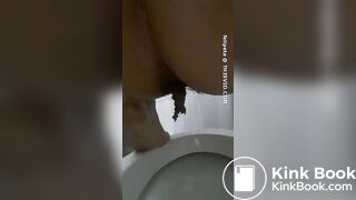 Long shit on toilet - video 2