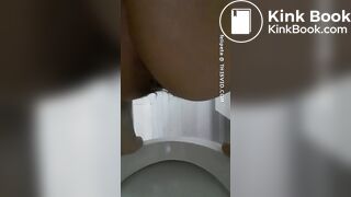 Long shit on toilet - video 2