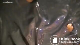 Girl lays a good sized poo.