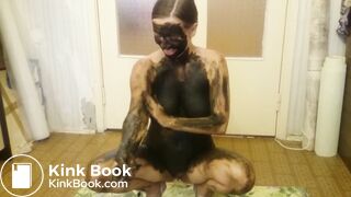 Black shit on pregnant beauty, full HD