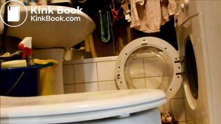 Big ass poop in the toilet