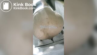 The girl used her hands to remove feces from her anus.