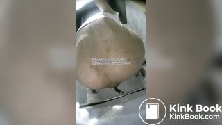 The girl used her hands to remove feces from her anus.