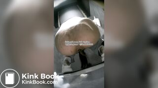 The girl used her hands to remove feces from her anus.