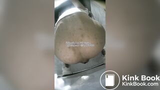 The girl used her hands to remove feces from her anus.