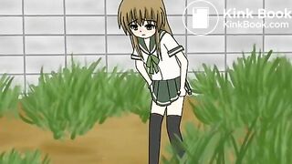 Anime girl poops her panties