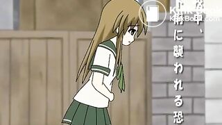Anime girl poops her panties