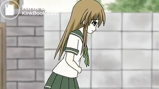 Anime girl poops her panties