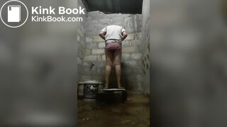 Thai girl diarrhea and shit in her panty