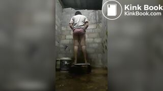 Thai girl diarrhea and shit in her panty