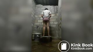 Thai girl diarrhea and shit in her panty