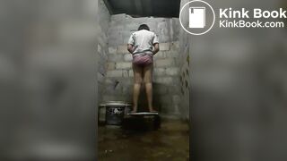 Thai girl diarrhea and shit in her panty