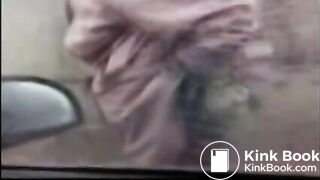 BBW granny takes a runny shit in public