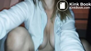 thick ass white trash poops in the backyard