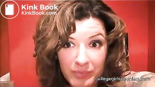 Jolene pooping on the toilet