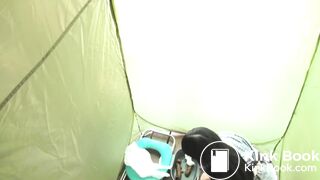 Japanese Girl Pooping at Camp