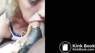 Prostitute barfing on dick