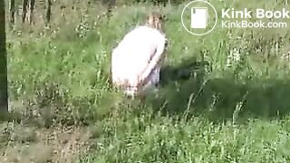 PSG Sophie shits her shorts outdoors