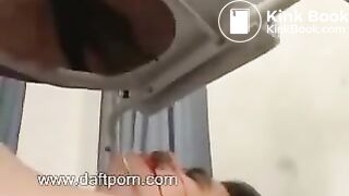 Mistress shitting on slaves mouth