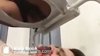 Mistress shitting on slaves mouth