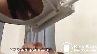 Mistress shitting on slaves mouth