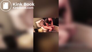 Redbone in the toilet shitting