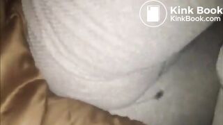 Drunk girl pooping bed