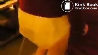 Readymade gets her diaper squished and changed