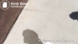 Three college girls pooping