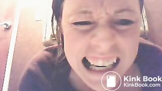 Eating shit in public toilet