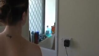 panty shit and sit on table