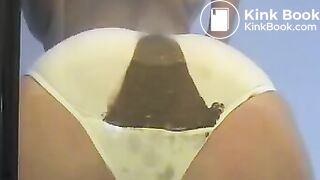 panty shit and sit on table