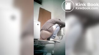 the girl on toilet poop