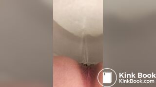 Poop and piss in toilet