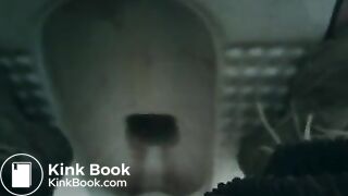 sick girl diarrhea in the toilet