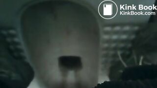 sick girl diarrhea in the toilet