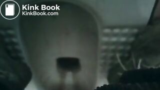 sick girl diarrhea in the toilet