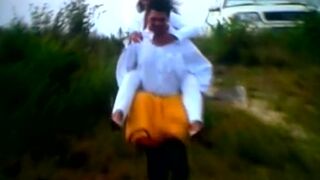 Shit eating on a beach