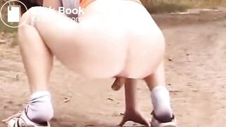 Pretty red head teen pooping a pretty dump for money