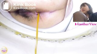 Sexy jap chick in pantyhose toilet diarrhea